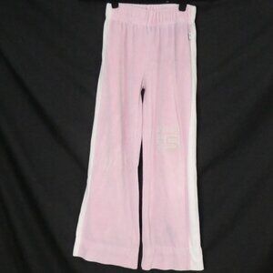 BONGO | medium | Pink Velour Sweatpants | Side White Stripes | 4 Grey Star Back